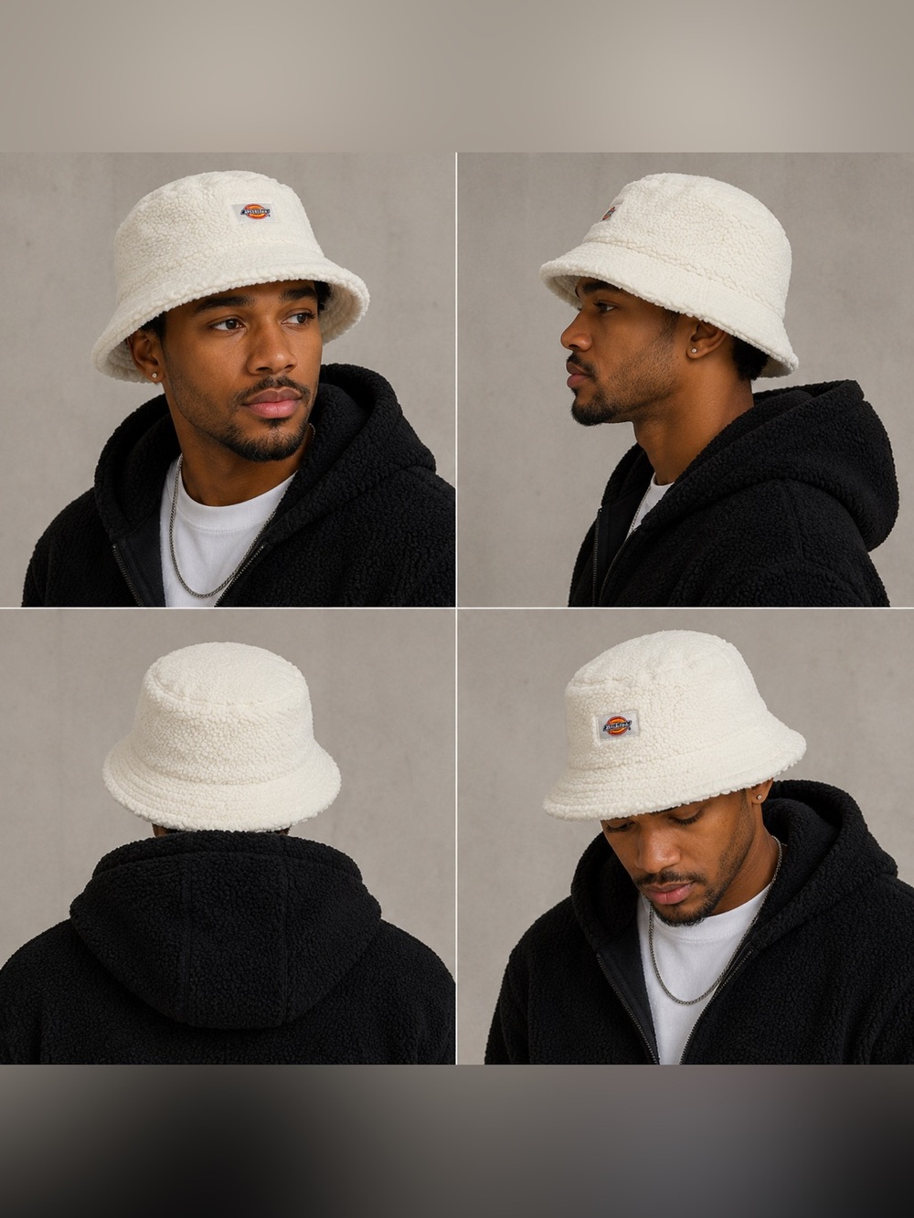 Dickies Off-White Sherpa Bucket Hat